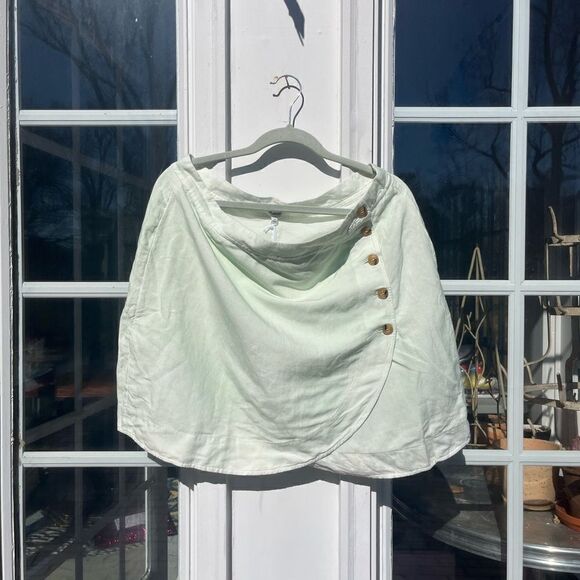 Madewell Women's Linen Blend Tulip Hem Miniskirt Earth-Dyed Edition NWT - Picture 5 of 8